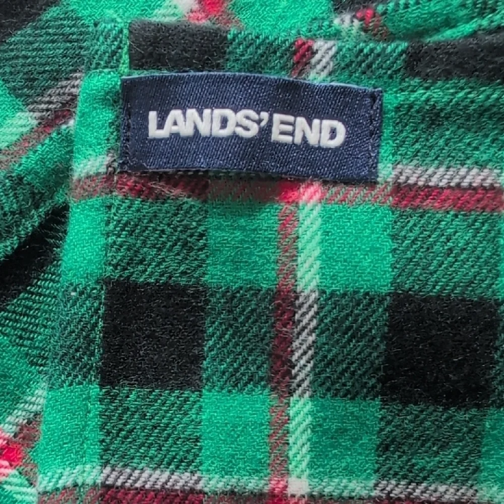 Lands' End Holiday Flannel Dog Scarf
